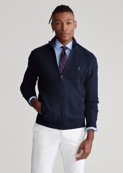 Men's Polo Ralph Lauren Cotton Full-Zip Sweater | 387619XSG